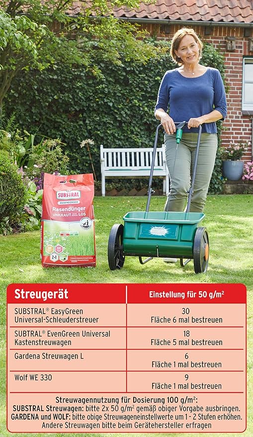 Substral 2in1 lawn fertilizer leaves no chance for weeds 9.1 kg up to 180 square meters