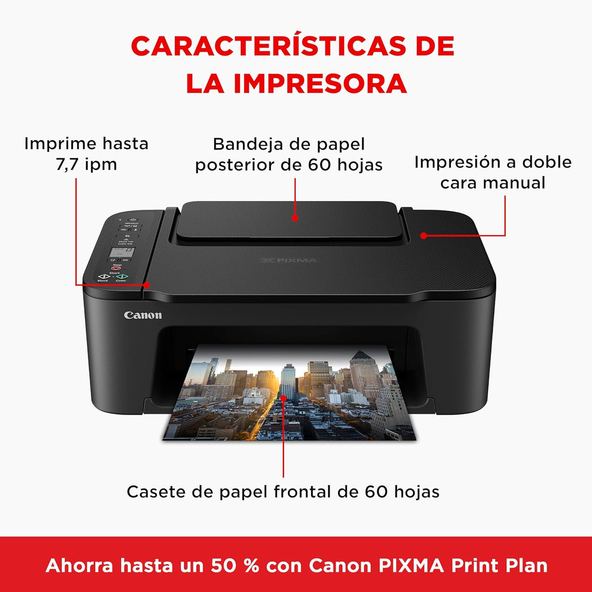 Canon Pixma TS3550i Impresora Multifunción 3 en 1 Negro - Beige and Blue markT