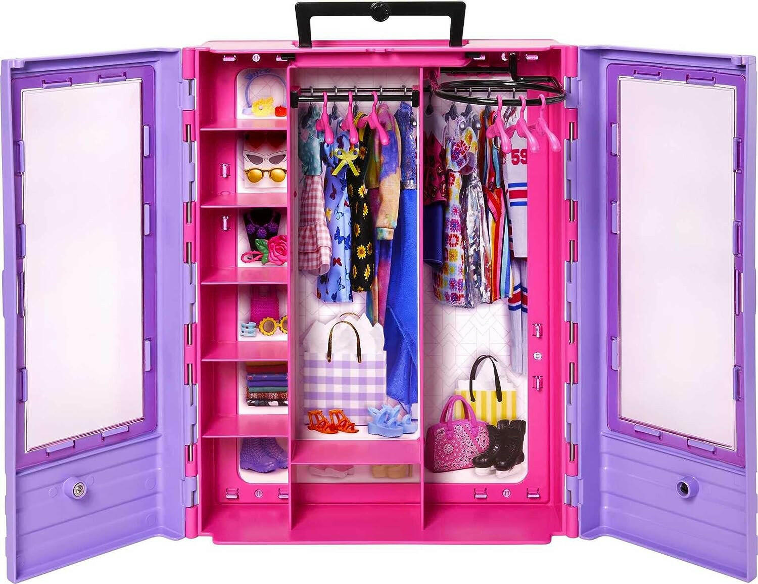 Barbie Fashionista Armario portátil para ropa de muñeca