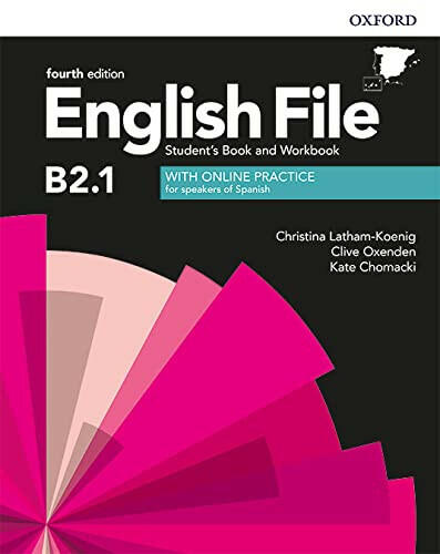 English File 4th Edition B2.1. Libro del estudiante y cuaderno de ejercicios con paquete de claves - Beige and Blue markT