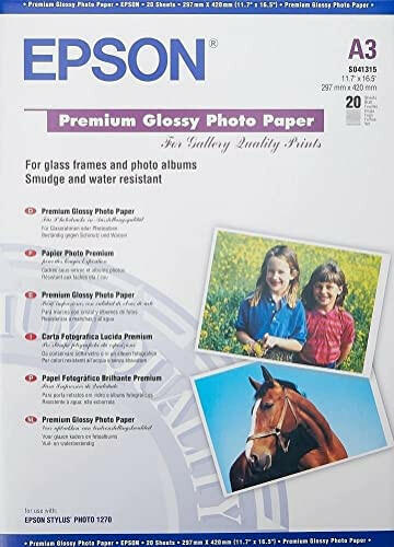 Epson Premium Glossy Photo Paper - Papel fotográfico A3.
