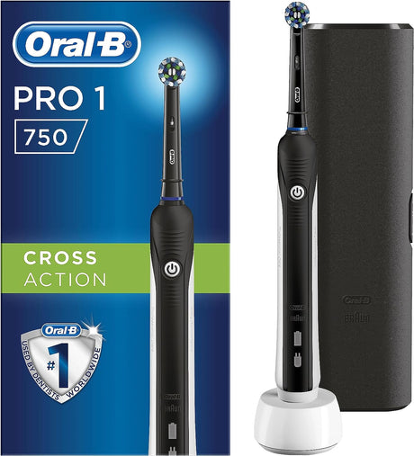 Oral-B Pro 1 750 Pro1 Negro CrossAction - Beige and Blue markT