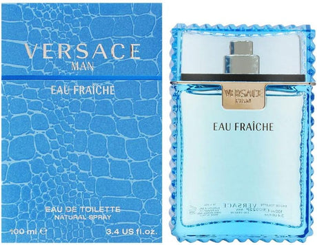 Versace Man Eau Fraiche Agua de Colonia - 100/50 ml - Beige and Blue markT